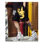 5XL 6XL Monogrammed Men Streetwear Shorts Hip Hop Punk Rock Loose Sport Pants