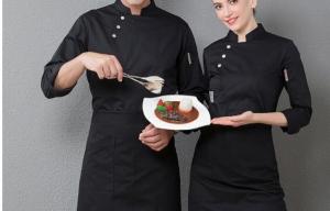 Quality Designer Chef Uniforms Long Sleeve Tops + Apron Costumes Chef Overalls Kitchen Uniform Restaurant Clothing Cooking Wear wholesale