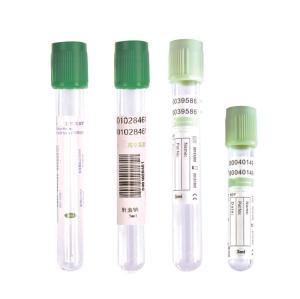 Quality Green Top 3ml 5ml 6ml Sodium Heparin Vacuum Blood Collection Tube For Hematocrit Test wholesale