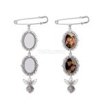 Sublimation Blank Metal Brooch Pendants Sublimation Brooches Pendant
