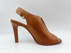 Quality Tan High Heel Open Toe Sandals #6 - #11 Genuine Leather Womens Sandals SGS wholesale