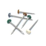 A4 Stainless Steel Plastic Head Nails , RAL8003 Brown Annular Ring Shank