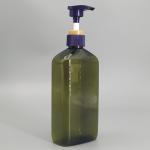 500ml Clear Green Plastic Shampoo Bottle For Hair Essential Oil