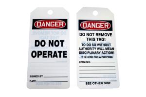 Quality By The Roll PVC Sign Legend Do Not Remove This Tag Sign Header Danger wholesale