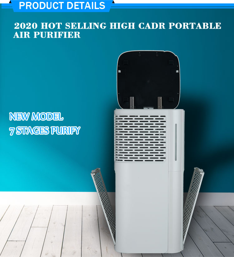 Homefish High Efficiency Deep Cleaning Air Purifier Large Coverage HEPA Carbon Filter Multi-layer Filter Air Purifier With Light