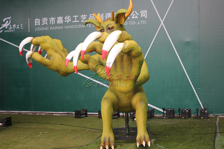 Handmade Silicone Rubber Animatronic Monster Life Size For Entertainment Park