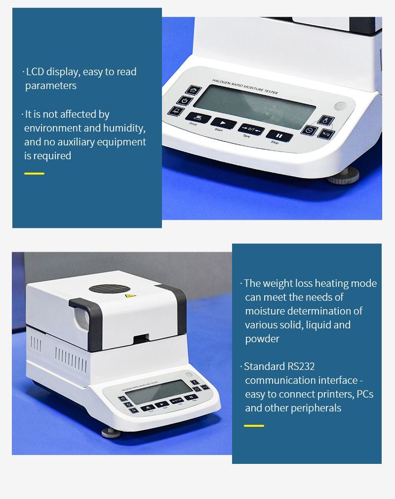 LED Display Screen Speediness Moisture Analyzer Meter Moisture Test Machine