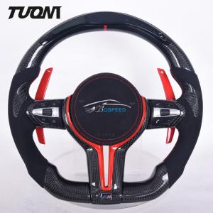 Quality BMW Standard Universal LED Display Carbon Fiber Steering Wheel Flat Bottom wholesale