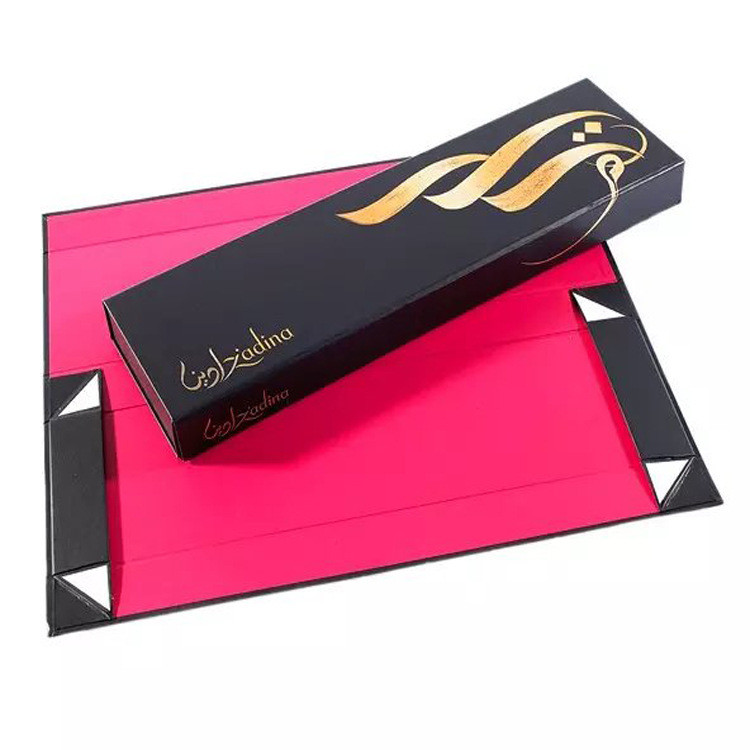 custom hair extension gift box folding hair extension paper box wig packaging box