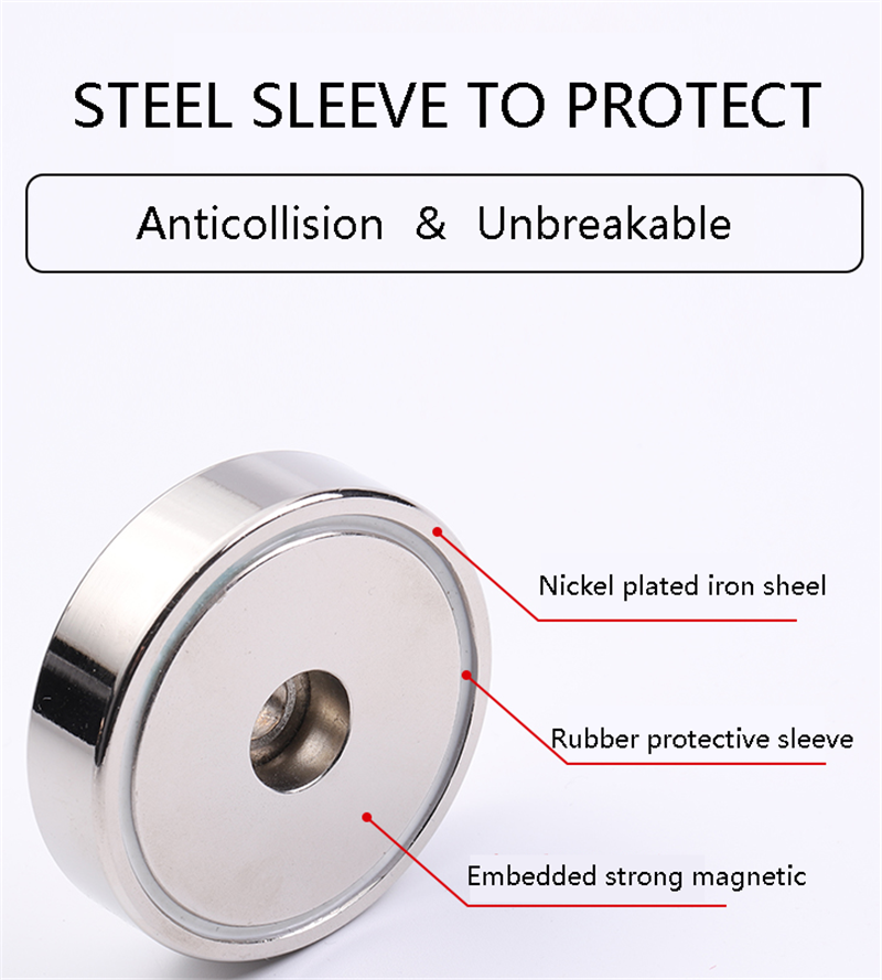 Customized D16 D25 D48 Pot Shape Strong Cup Magnet with Countersunk Hole Base Magnet