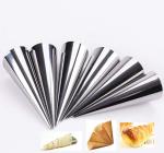 Factory Wholesale Stainless Steel Croissant Cone Pastry Roll Mold DIY Baking