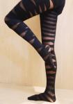Multicolor Lady Knee High Stockings Thin Semisheer Nylon
