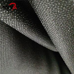 Quality PES Double Dot Shrink Resistant Woven Fusible Interlining Fabric White Black wholesale