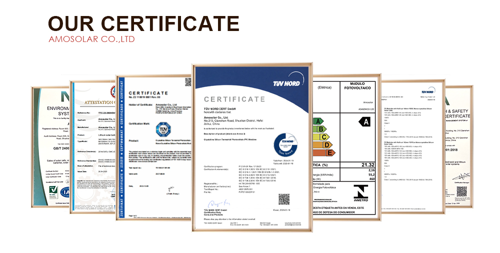 Commercial N-Type Mono 182mm Cells Solar Panels Amosolar 565w 570w 575w 580w 585w 590w