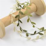 Polyester Leaf Ribbon Ultrasonic Red Poly Ribbon For Wedding Decoration
