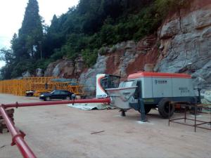 Quality High Efficiency Mobile Concrete Pump 186kw 500L Oil Tank Volume Easy Operation wholesale