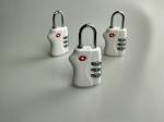 White TSA Approved Padlocks / PC Luggage Security Locks Free Samples