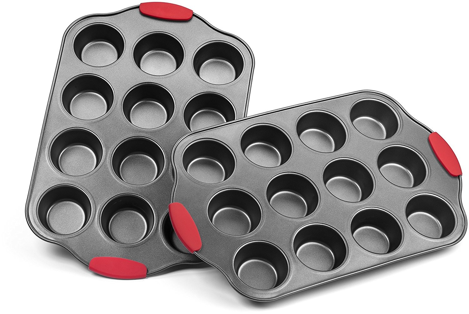 Professional manufacturer Nonstick Muffin Pan with Silicone Handles Cupcake Maker 2 Pans