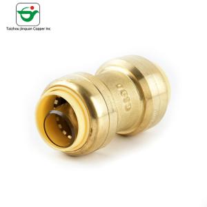 Quality OEM 1''X3/4&quot; Copper Push Fit Fittings Brass Reducing Coupling wholesale