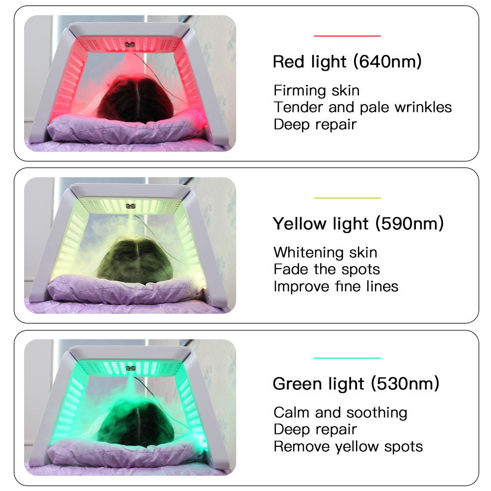 7 Color LED Light Therapy PDT LED Face Mask Photon Lamp Facial Body Therapy Device Foldable Skin Care