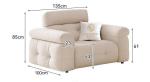 Multi-Functional Cat Scratch Fabric Electric Sofa 380*100*85cm