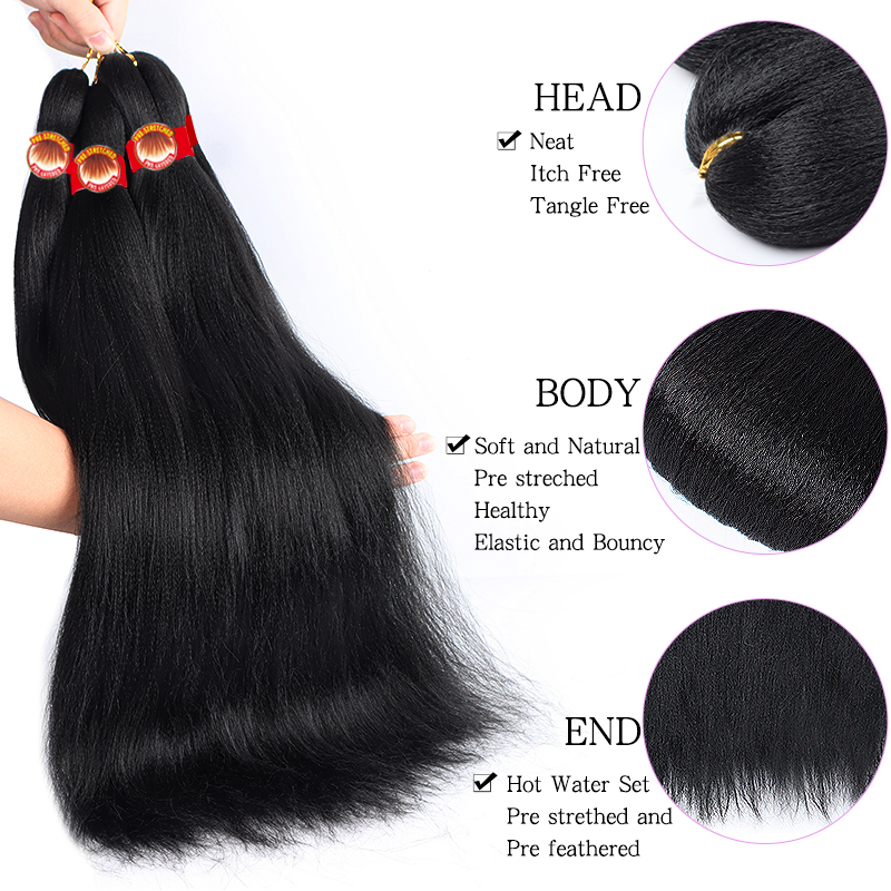Synthetic Hair Extension Jumbo African Braids Braid Compression Pre Stretched