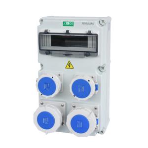 Quality 63A IP67 230V 400V Dustproof PC Power Distribution Box IEC standard wholesale