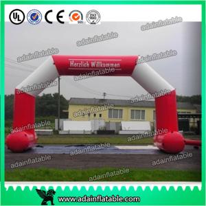 Quality White And Red 6 x 3M Inflatable Arch , Inflatable PVC Advertising Hotel Arch wholesale