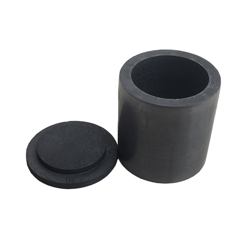 Sales High Temperature Smelting Cylindrical Carbon Crucible with Lid and Fine Structure
