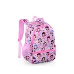 Cartoon Character Printed School Rucksack Bags Pink Recyclable For Kids