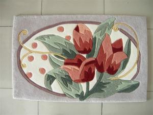 Quality Traditional Flower Handtufted Acrylic Mat 50x80CM wholesale