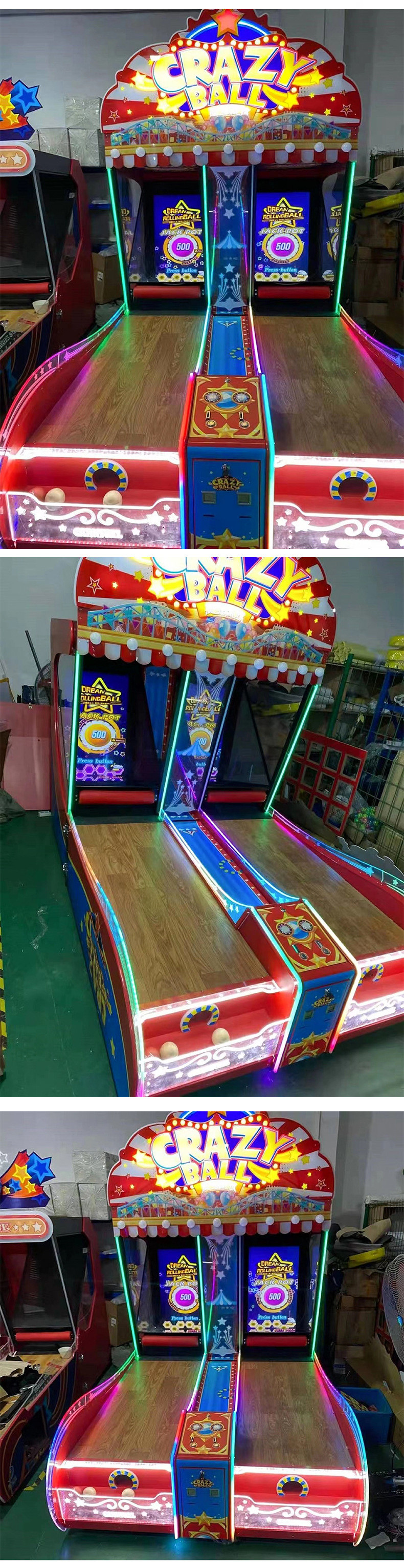 Dual Players Skee Ball Arcade Table Machine Game Fun Of Roll And Score For FEC