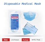 Adult Ear Loop Sterile Disposable Mask , Face Mask Antiviral Moisture Proof