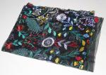 Fancy Multi Colored Floral Embroidered Lace Fabric 120 CM Polyester