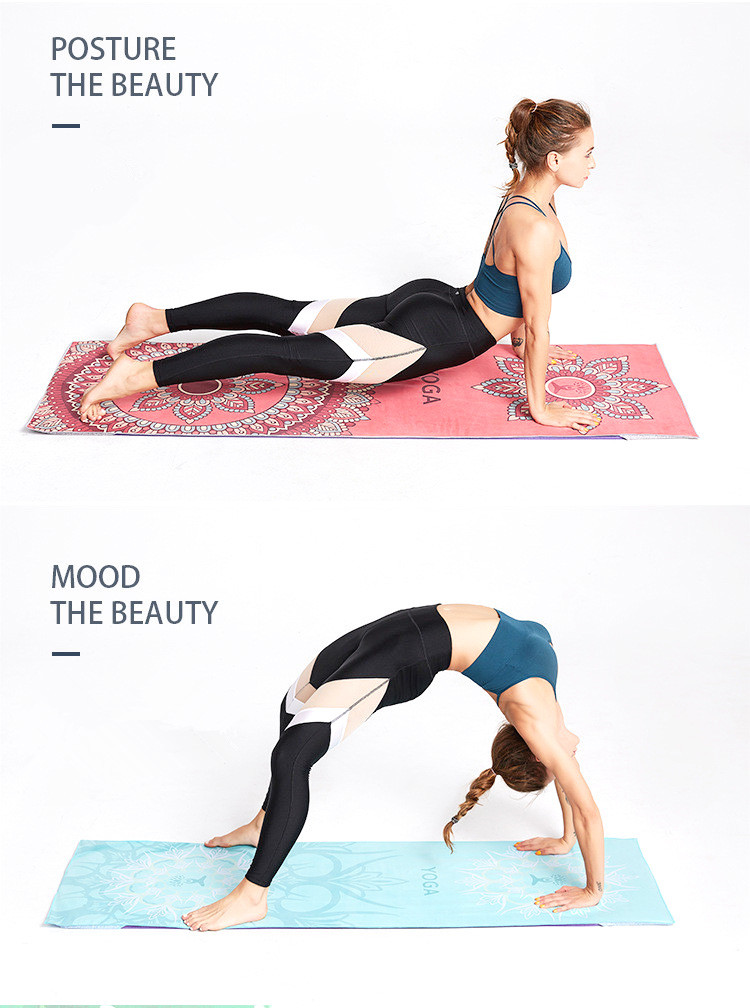 16 Patterns Printed Yoga Towel 185X63cm Microfiber Cover Yoga Mat Towel
