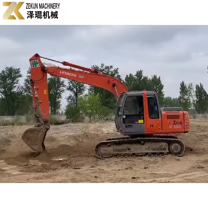 2012 Hitachi 120 2 Excavator Original Parts and Rubber Track for Construction Digging