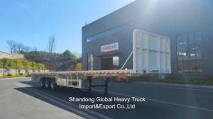 Quality 20FT/40FT/45FT 2/3/4 Axles Container / Cargo Flatbed / Platform / Flat Deck Semi Truck Trailer wholesale