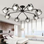 American Iron chandelier Cage Kitchen Bedroom Living Room Home decor black