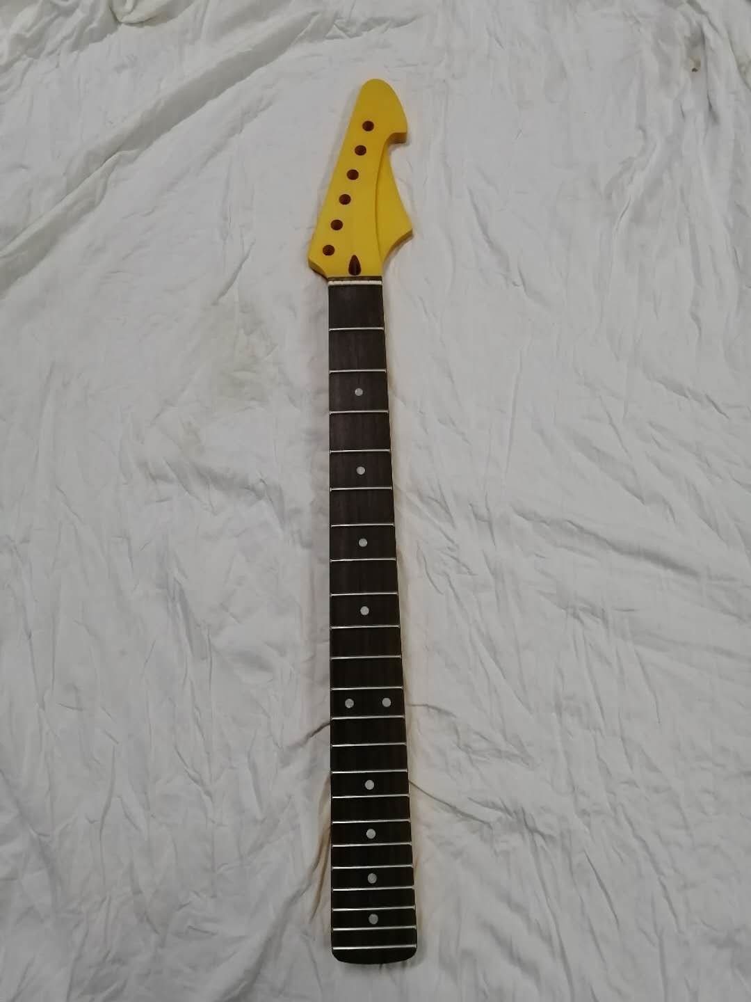 Custom Grand 22 Fret Roasted Maple Electric Guitar Neck for Handmade Tele Guitar Kits Gloss Finished with Bone Nut