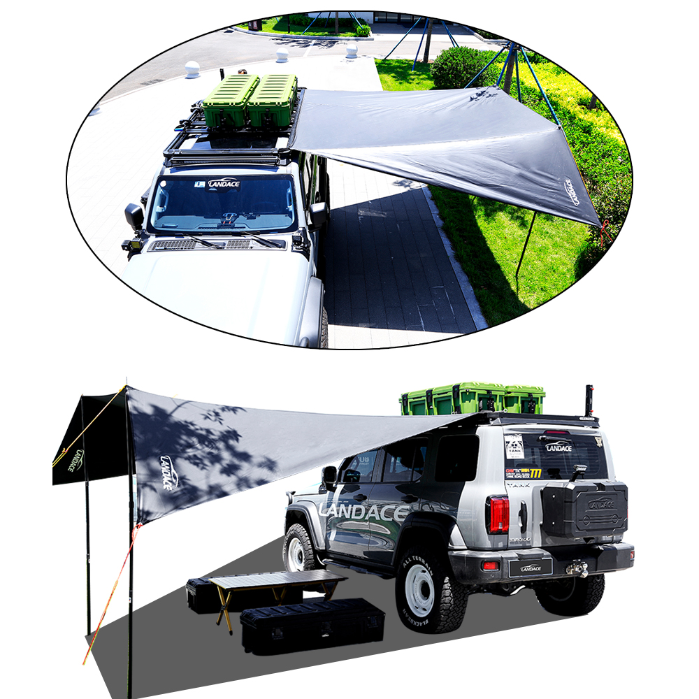 4x4 Roof Top Tent with Side Canopy and Awning Camouflage Field Game Style