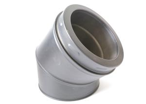Quality Heat Insulation Fireplaces Stoves SS304 Extraction Chimney Elbow Pipe 5Inch wholesale