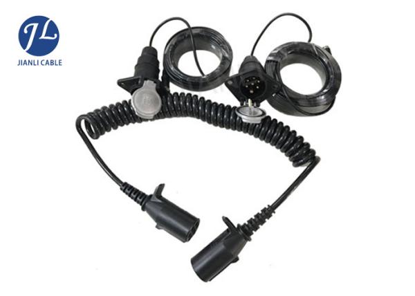 Vehicle Rearview Surveillance Camera Cable With Plastic Connectors 7 Pin To 3