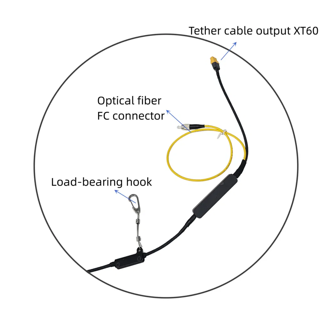 Cable Power System Used for Uav and 4 Rotors Drone Law Enforcement