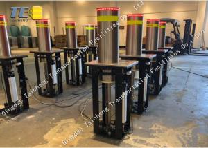 Quality Sliver Hydraulic Retractable Bollards Car Park Bollards Powder Coated Surface wholesale
