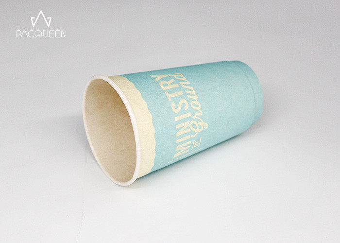 Compostable Coffee Cups , Paper Cups For Hot Drinks Extra Protection