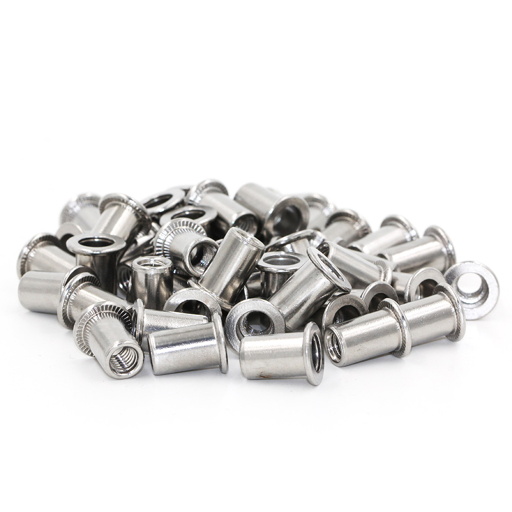 Nickel Plated Stainless Steel Rivet Nut Flat Head Grade 8.8 For Heavy Duty