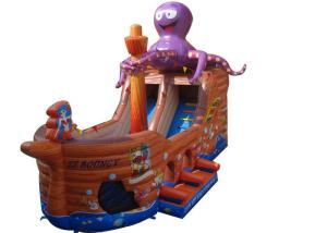 Quality Octopus Pirate Ship Large Inflatable Slide For Adult Amusement Park wholesale