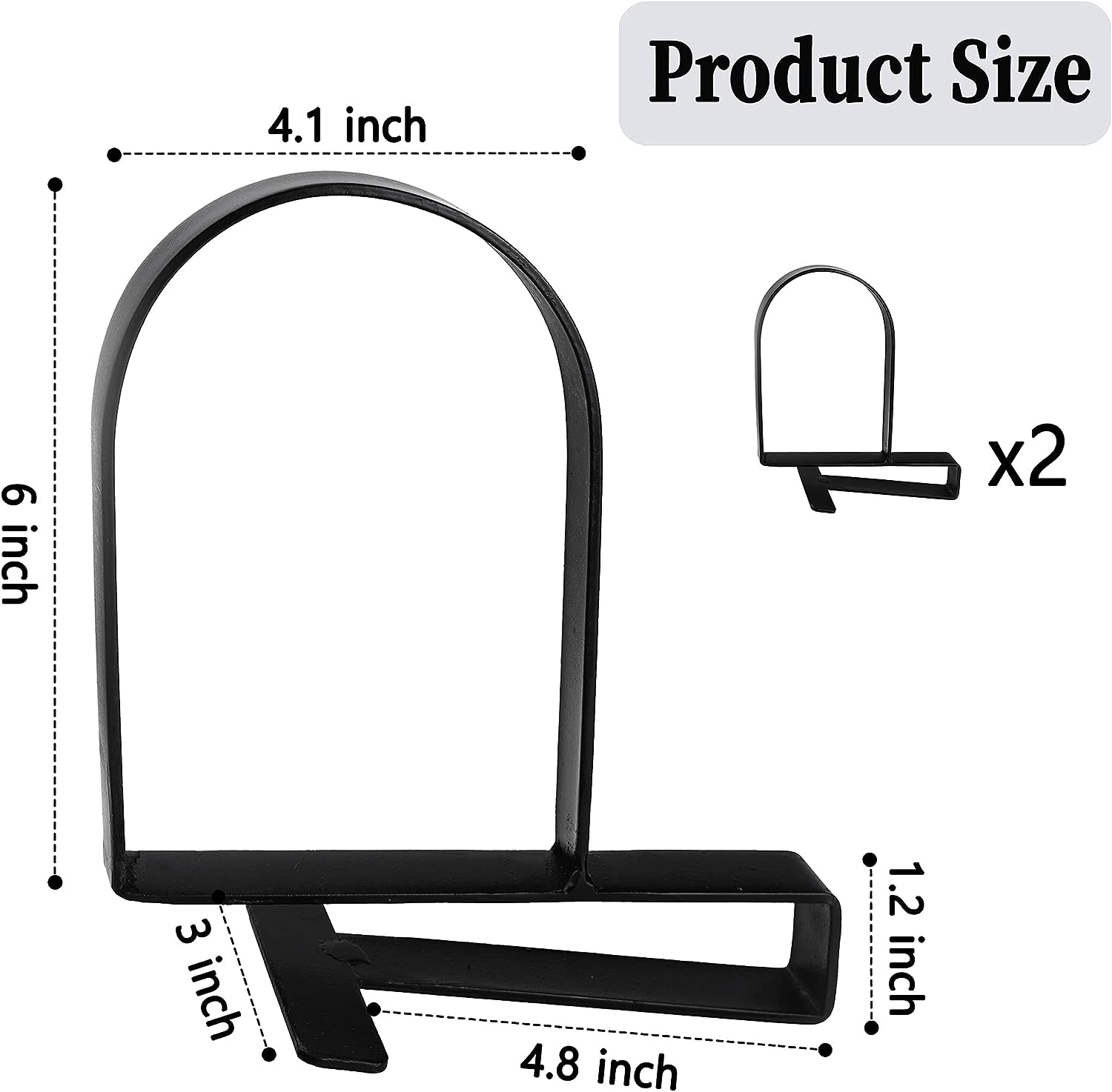 Iron Heavy-Duty Clamped Book Ends for Shelves Non-Skid Book Stoppers Supports Brackets