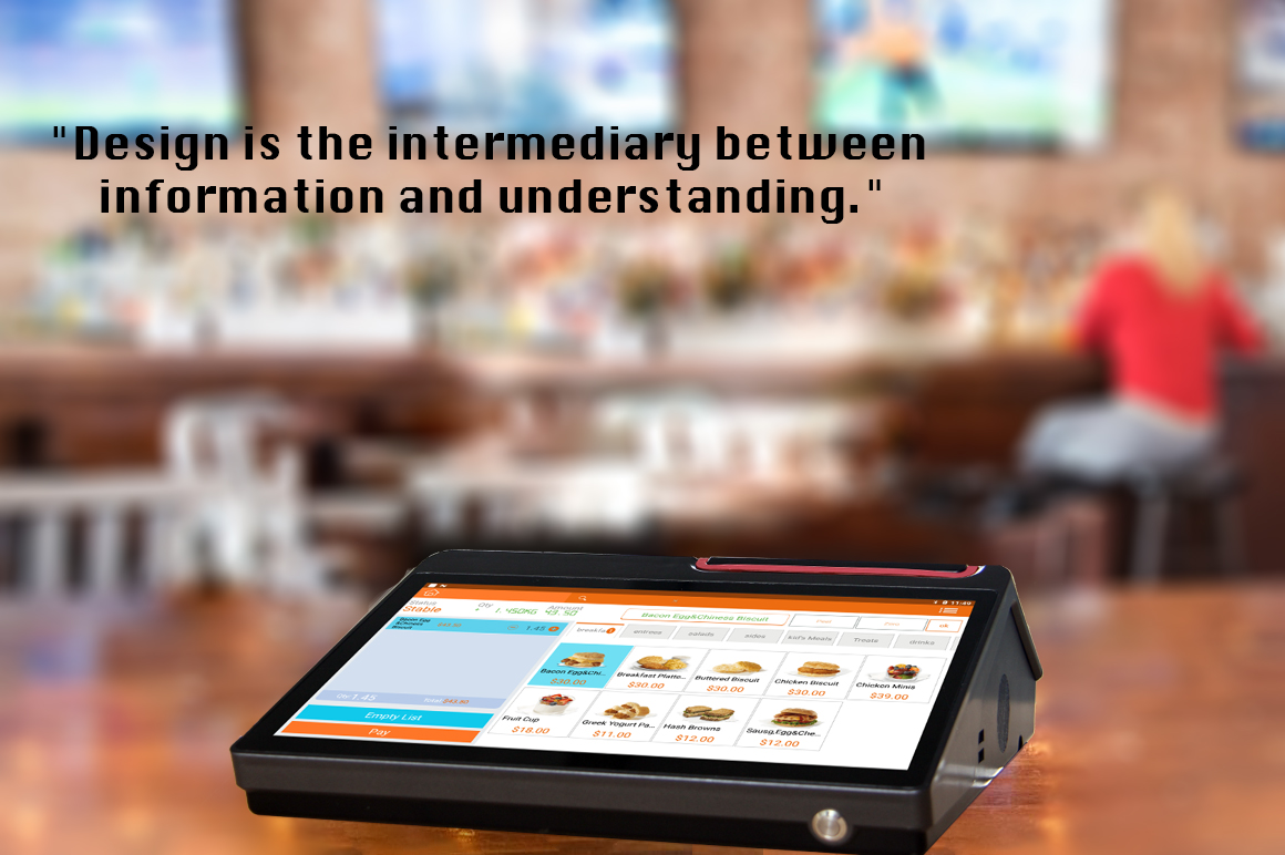 11.6 inch Android POS with Built-in Thermal Printer and 720P Full HD Customer Display