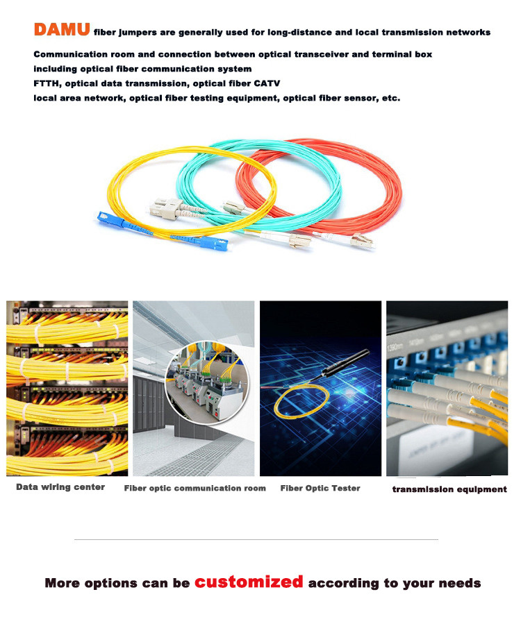 LC UPC-LC UPC Fiber Optic Patch Cord Multi Mode Simplex 2.0mm Lzsh